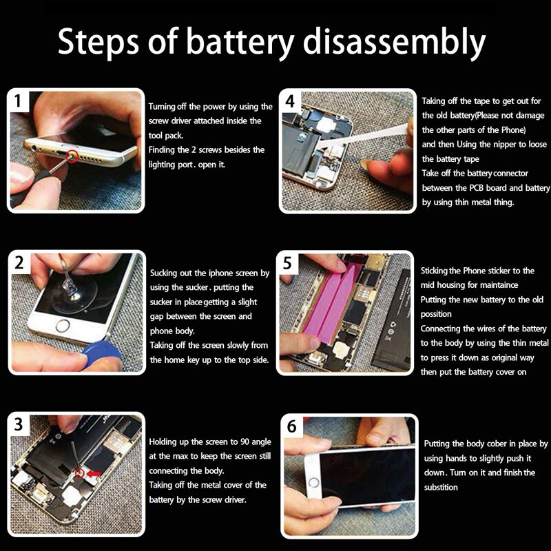 Neue DIY Telefon Reparatur Tools Kit Ersatz Batterie Adhesive Aufkleber Schraubendreher für iPhone 4 4S 5 5C 5S 6 6S 7 7Plus 8 X