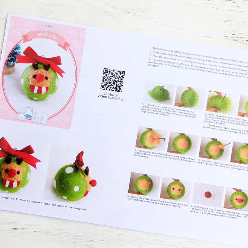 1Set Felt DIY Package Felt Craft For Handmade Christmas Hangings Santa Tree Snowman Elk For Cell Accessories Felt Material Set