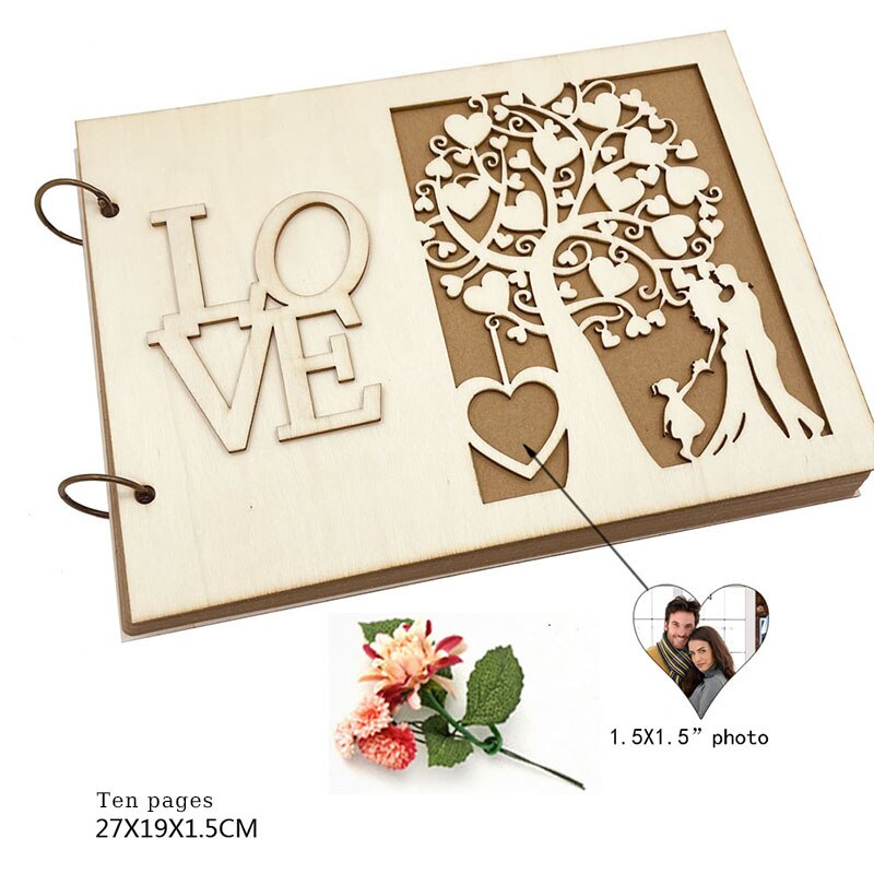 Wooden Wedding Photo Frame Signature Guest Books Mr &amp; Mrs Love Wedding Decor For Weddings Rustic Wedding Bridal Shower Supplies