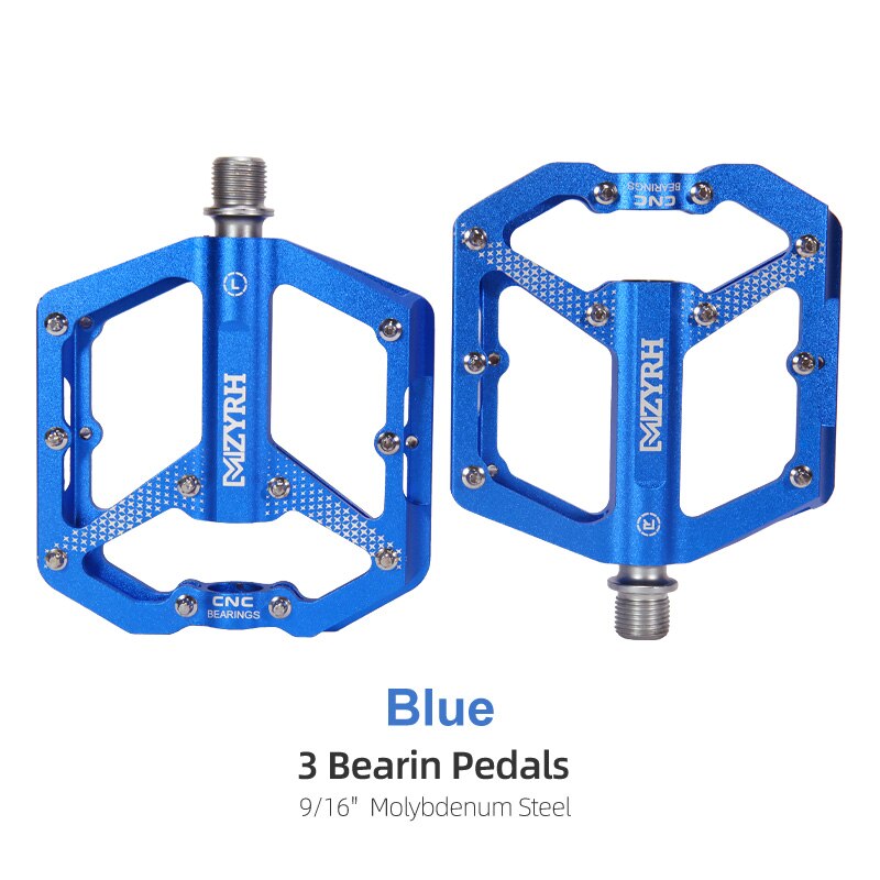 Mzyrh Fiets Pedaal 3 Lagers Antislip Mtb Pedalen Aluminium Fiets Pedalen Toepasselijk Waterdichte Fiets Onderdelen: MZ-316 blue-3