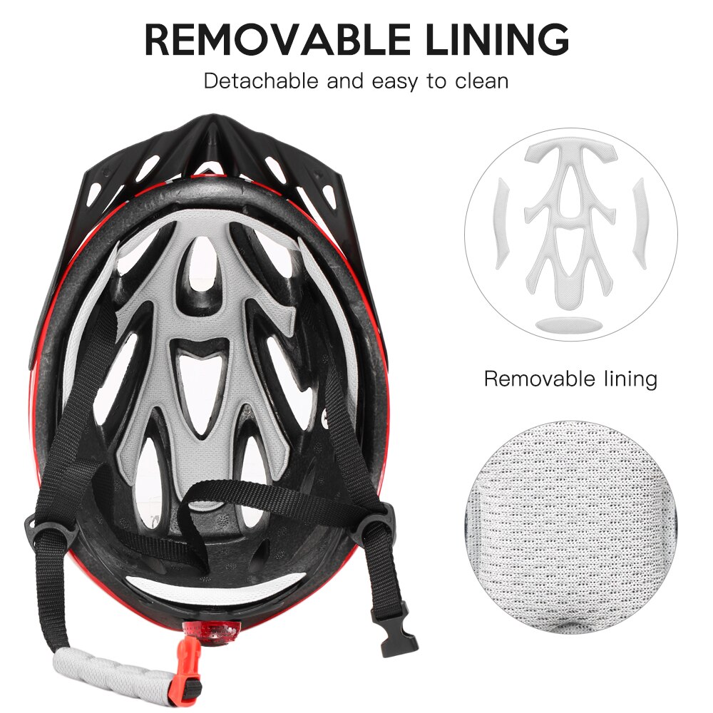 Lixada Lichtgewicht Fiets Helm Led Licht In-Mold Bike Fietshelm Outdoor Sport Beschermende Helm Veiligheid Helmen Fietsen