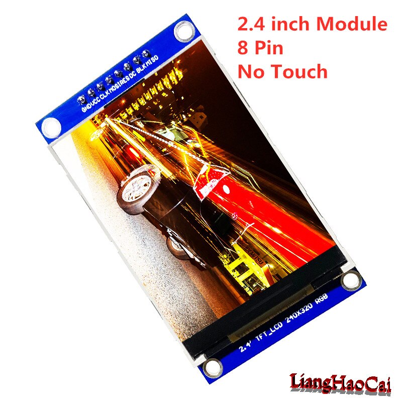 ILI9341 IPS full view Visual Angle 2.4 inch TFT LCD display screen 18 Pin 240xRGBX320 Weld Solder 4 wire SPI interface Backlight: IPS Module No Touch