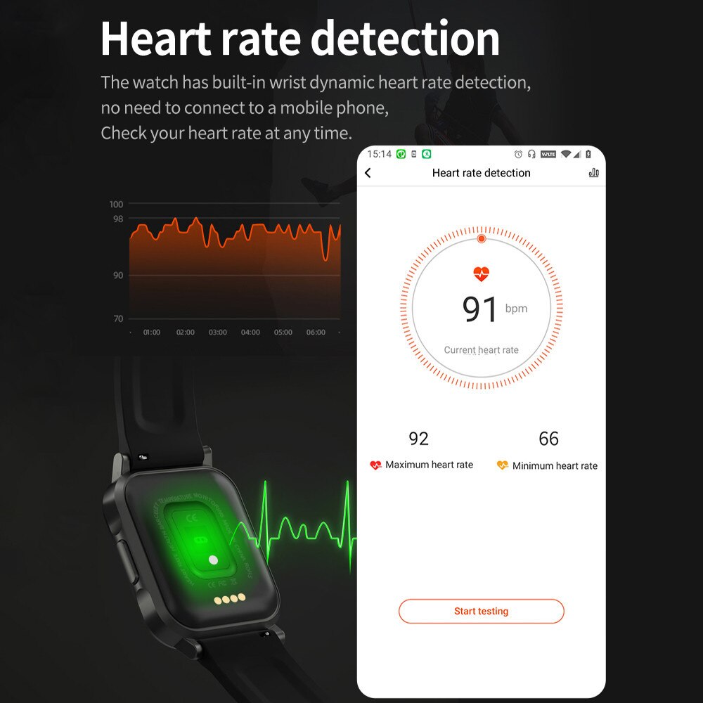 Uhr Männer Frauen Blutdruck Monitor Sport Bluetooth Smartwatch Fitness Tracker Armbinde Clever Uhr Clever Uhr