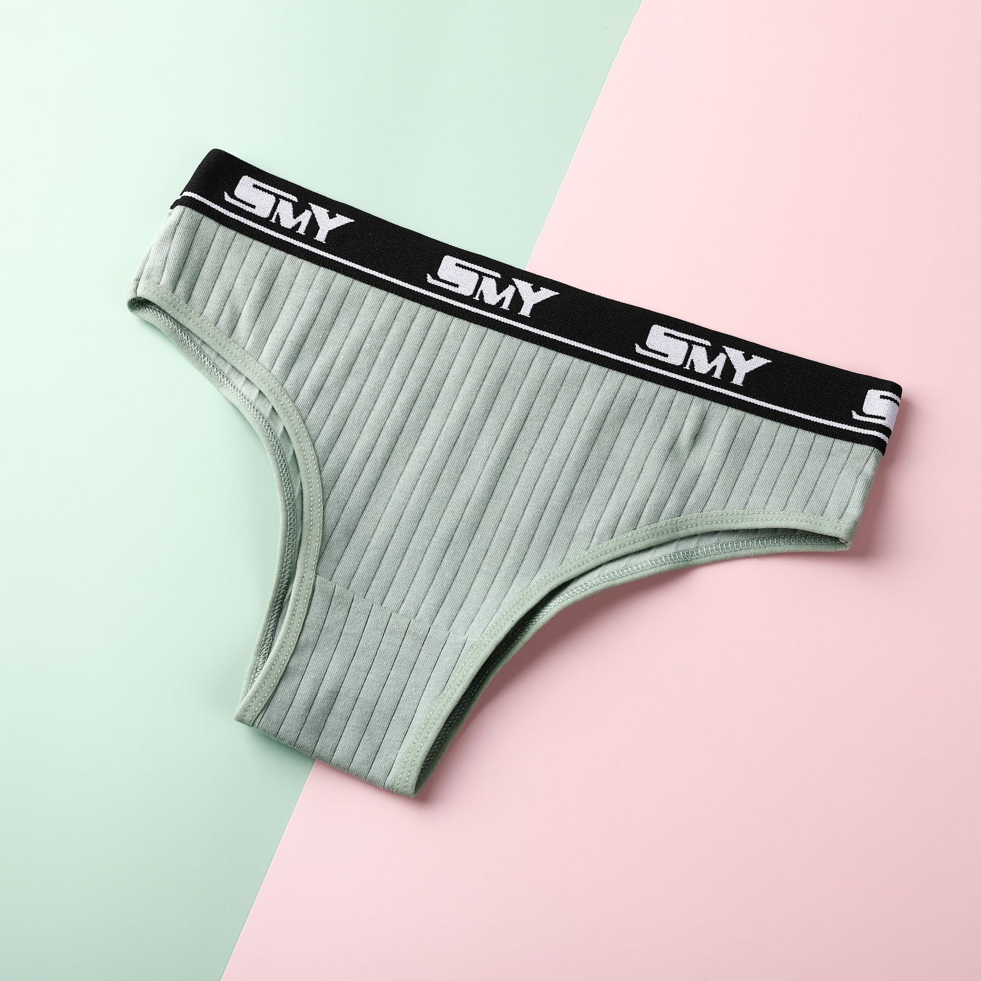 Plus Size Women Panties Solid Color Striped Underwear Letter Wide Belt Lingerie Famale Cotton Crotch Skin-Friendly Sports Thongs