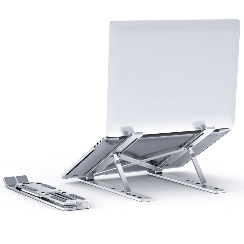Verstelbare Opvouwbare Laptop Stand Houder Voor Macbook Pro Notebook Draagbare Aluminium Computer Bureau Kantoor Tafel Pc Base Beugel