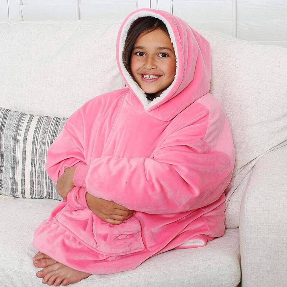 Tv fleece deken capuchon wintertrui voor kinderen dekens kinderbadjas bank gezellige deken warm