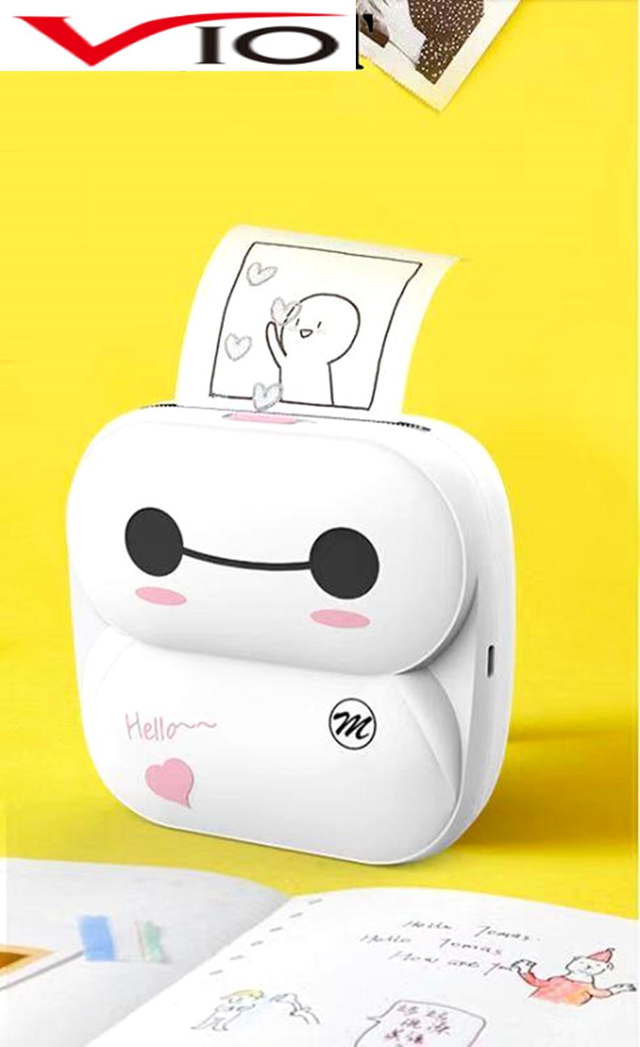 Mini draagbare fotoprinter thermische bluetooth printer voor iphone android gratis app sticker bonprinter  p8 58mm thermisch papier