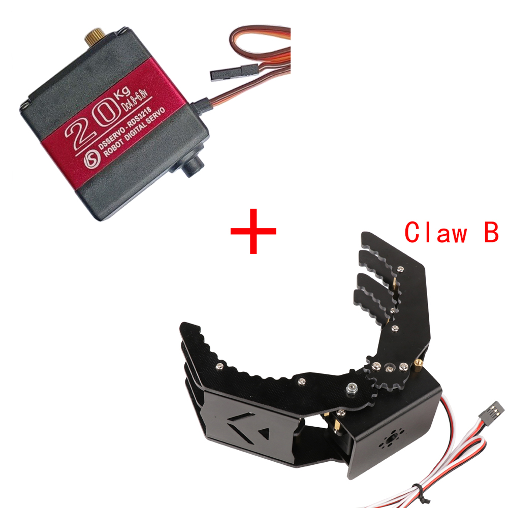 Mechanical Claw Grippers Robot Mechanical Arms with 180 Servo MG996 for Arduino Robot DIY Programming STEM Technic Parts: Chocolate