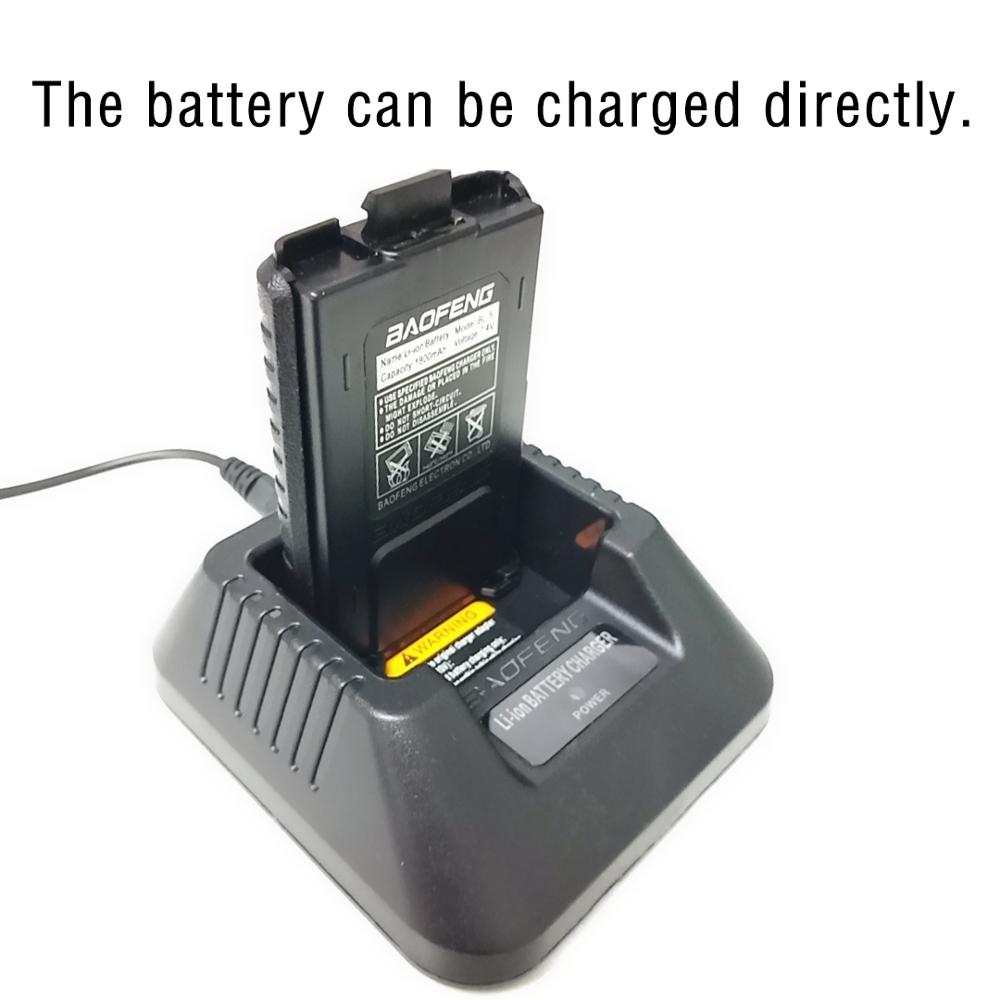 100% Original Alle Neue Baofeng UV-5R Batterie Ladegerät UV 5R Walkie Talkie Batterien Schreibtisch Ladegeräte EU Stecker