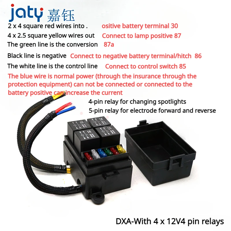 Motor home 6 road, line refitted safety box, car with spot light strip light control to install engine room fuse box: Gold