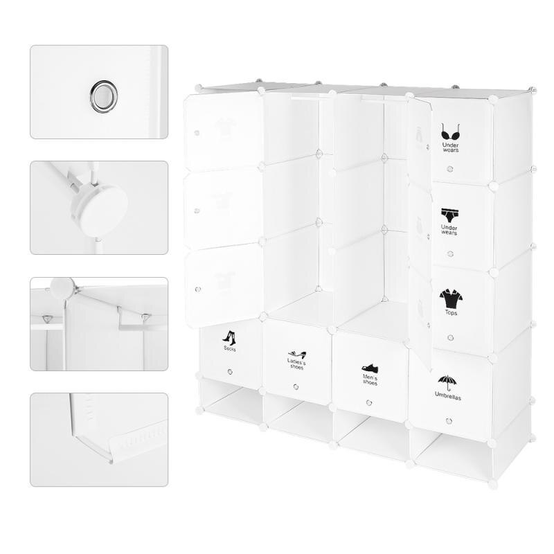 4 Cube Storage Cabinet Plastic Shelving Cabinets Plastic Wardrobe Storage Unit 16 Modular Cubes 4 Shoe Cubes White Wardrobe