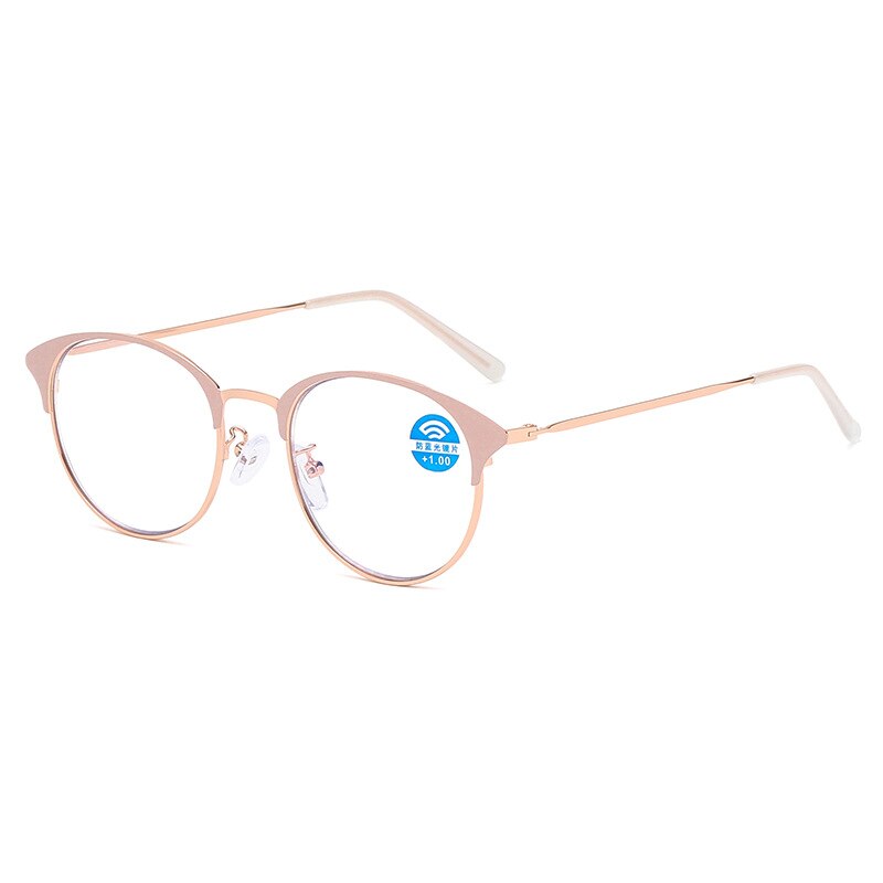 Anti-blue Reading Glasses Women Round Anti-fatigue Presbyopic Glasses Blue Light Computer Grade Glasses