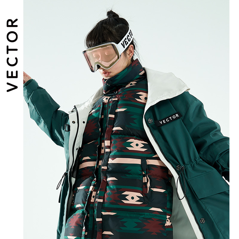 VECTOR Ski-Gafas de esquí de doble capa UV400, con protección UV antiniebla, gafas de esquí grande, gafas de Snowboard para hombre y mujer