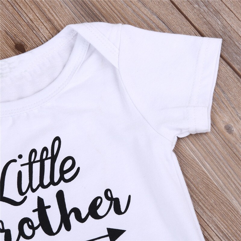 Family Brother Sister Matching Clothing Toddler Kids Baby Boys Bro Bodysuit Girls Sister T-shirt Tops Outfits Clothing