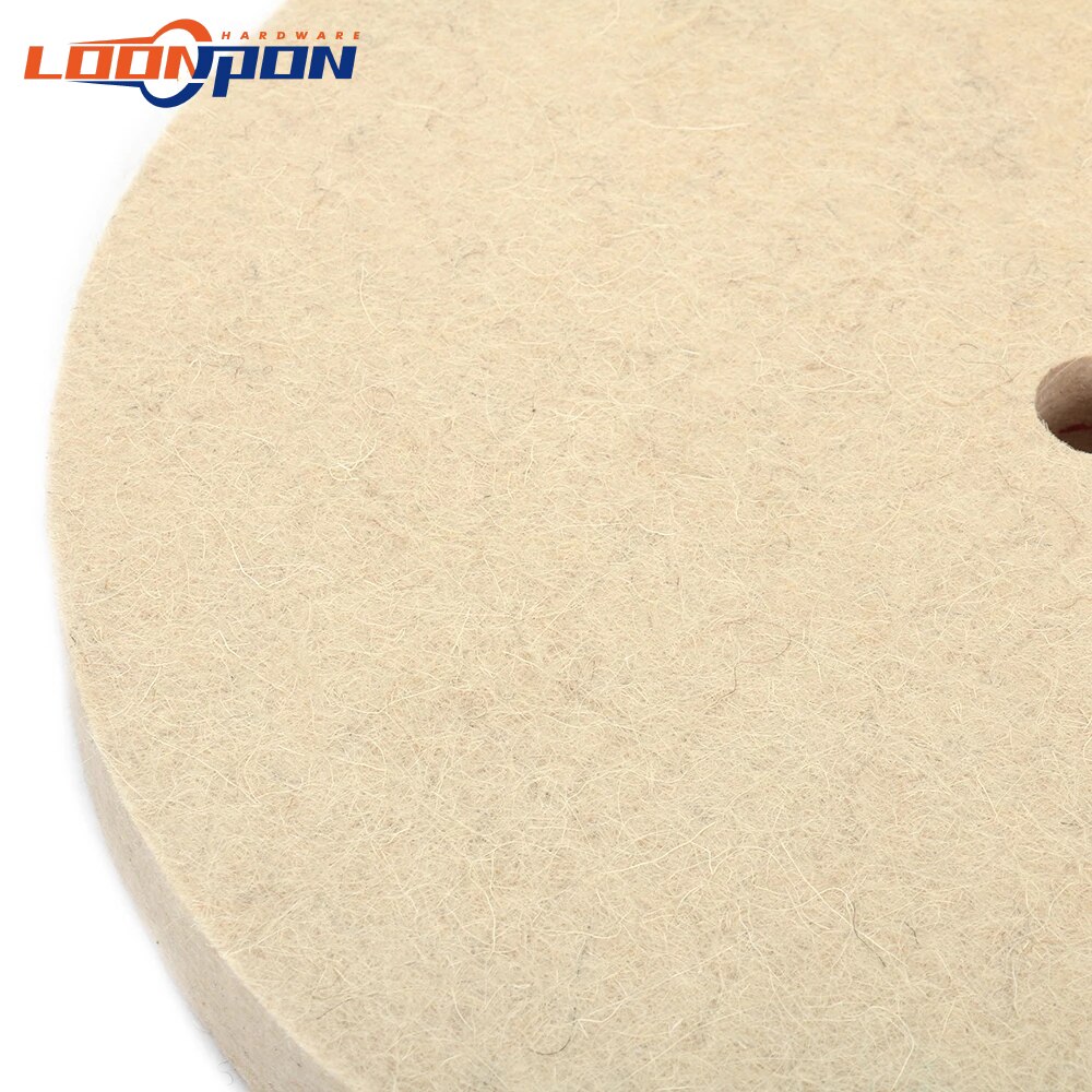 200-300mm Wool Felt Polishing Buffing Wheel Bore 16mm for Metal Marble Glass Ceramics 10MM Inner Diameter 25mm Thickness