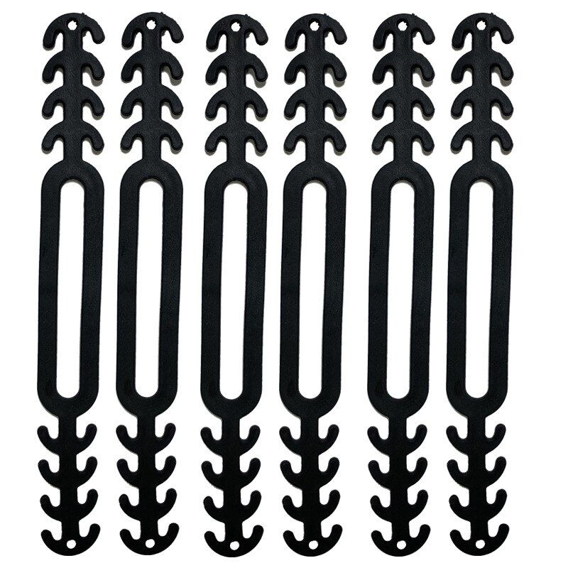 Máscara de extensão de máscara ajustável, corda de silicone unissex para crianças e adultos antiderrapante cordão para pendurar máscara ecológica com 10 peças: 10Pcs Black