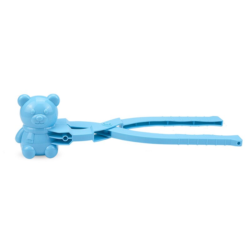 Snowball Maker Clip fai da te Cartoon orso a forma di neve giocattolo portatile da spiaggia all&#39;aperto ottimo regalo per bambini S55: Blu