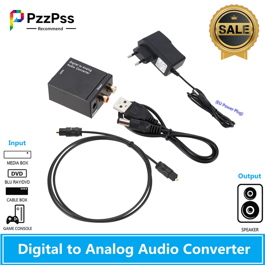 Digitale Naar Analoge Adapter Optical Fiber Toslink Coaxiale Signaal Naar Analoog Rca Audio Converter Dac Versterker Decoder Usb
