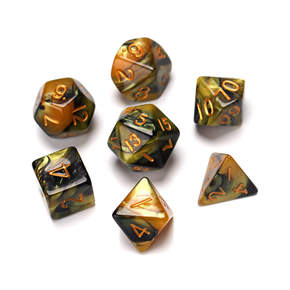 7 teile/satz Würfel Digitale Multi Sided Acryl Würfel Für RPG Dungeons Und Drachen Bord Spiele Würfel