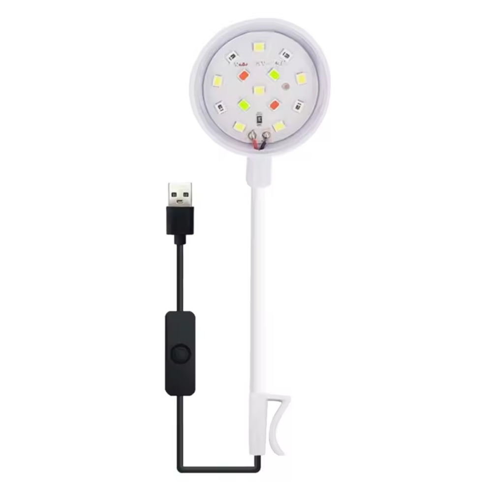 Lumière Led pour petit Aquarium, 1 pièce, éclairage d'herbe aquatique, Mini lumière de remplissage, étanche, accessoires d'aménagement paysager: WHITE