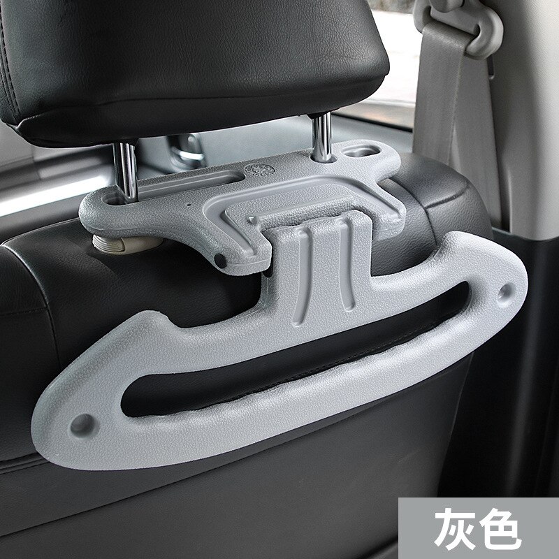 Car Hanger Car Multi-purpose Vehicle Drying Rack Car Clothes Rack Seat Back Suit Hanger Hook Rear Row: Grey