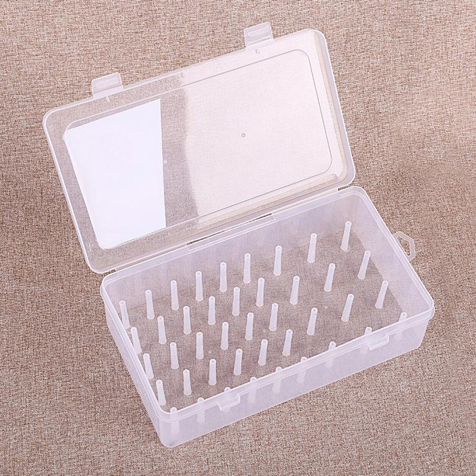 Caja de plástico para bobinas de costura, organizador de almacenamiento de hilos, clasificación