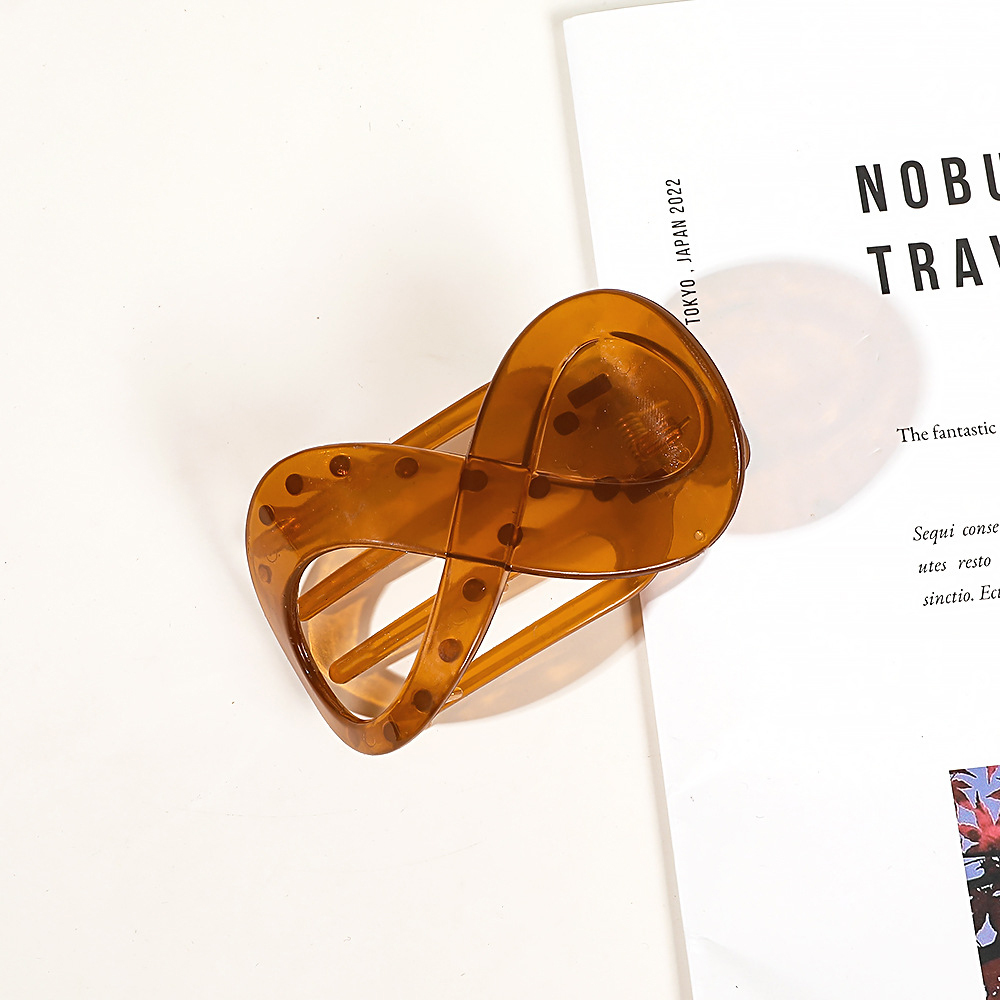 Trend PC Hair Clip Simple 8-shaped Infinity Styling Holder Shark Hair Claw Clip Hair Accessories For Women: black