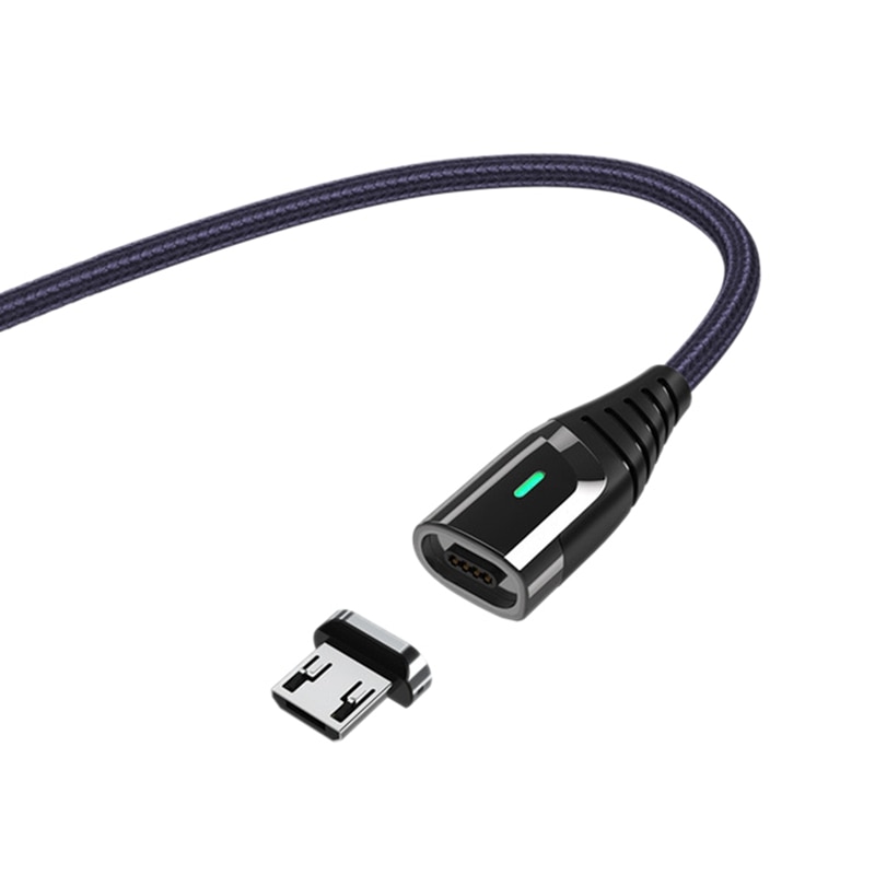 Essager magnetische kabel micro-usb kabel voor samsung oplader magneetkabel usb snellaadkabel -blauw