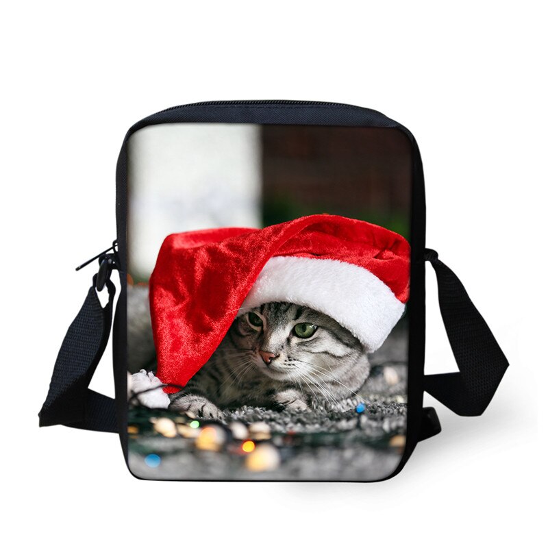 FORUDESIGNS Casual Women Handbag Christmas Cat Dog Cross-body Bags For Girls Child Small Shoulder Bag Kids Messenger Bag: CC4031E