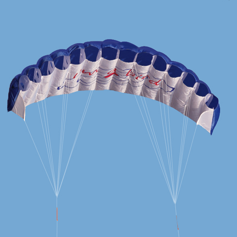 Dual Line Stunt Parafoil Parachute Flying Kites Large 1.4m for Beach Outdoor Fun for Adults Children