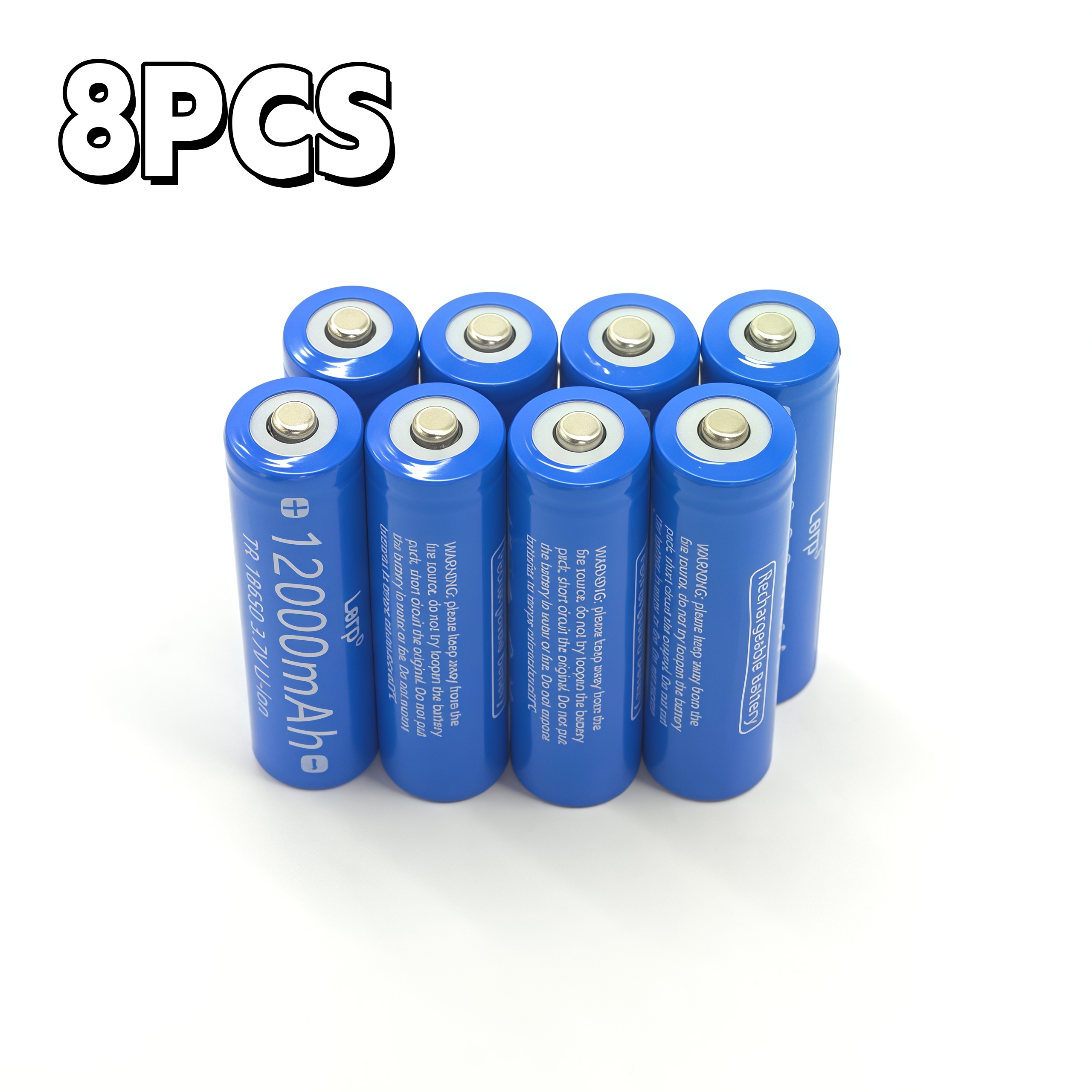 Batteria al litio ricaricabile 3.7v 18650 12000 + caricabatterie: ampiamente utilizzata per torce elettriche e vari dispositivi elettronici: Argento