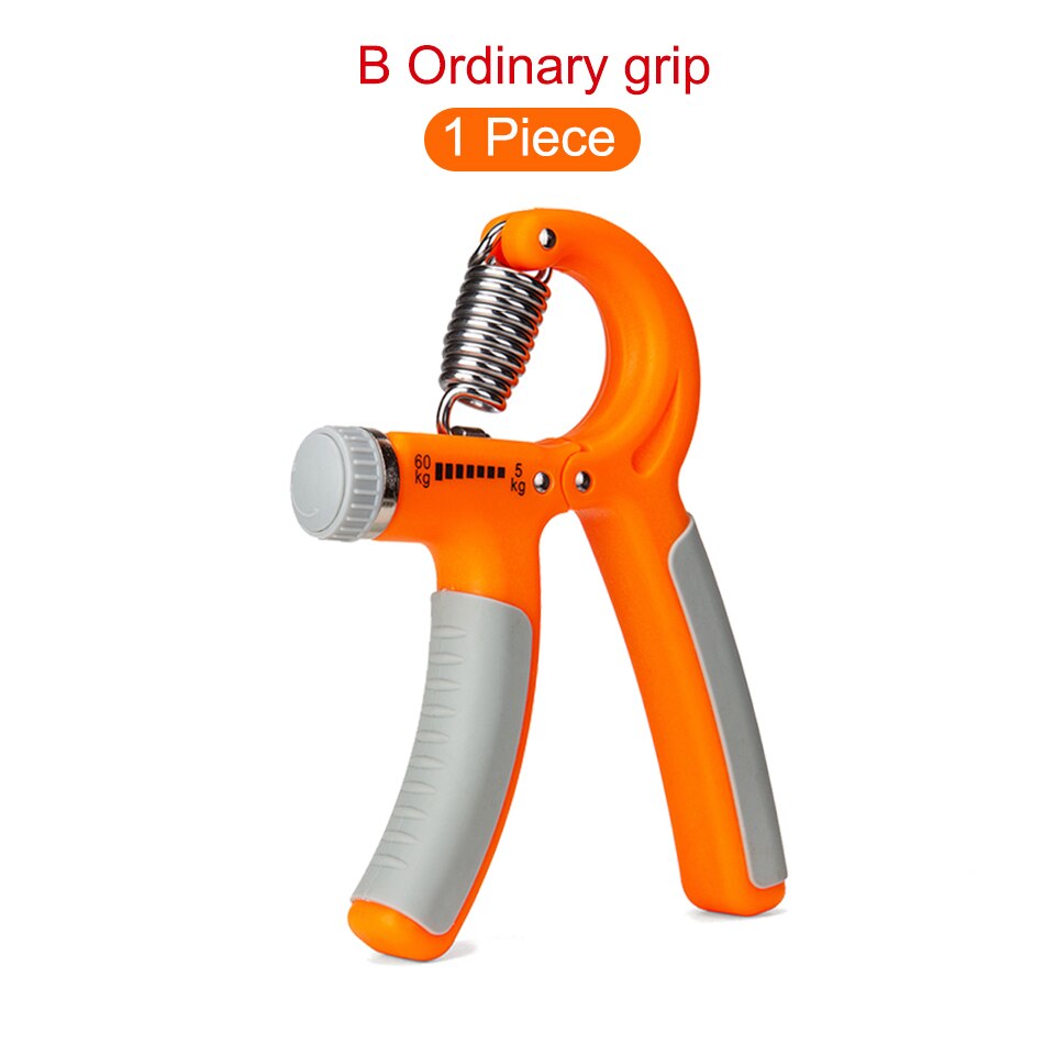 Worthdefence 5-60Kg Adjustable Hand Grip Men Countable Finger Strengther Heavy Exerciser Home Fitness Muscle Recovery Gripper: Normal Orange