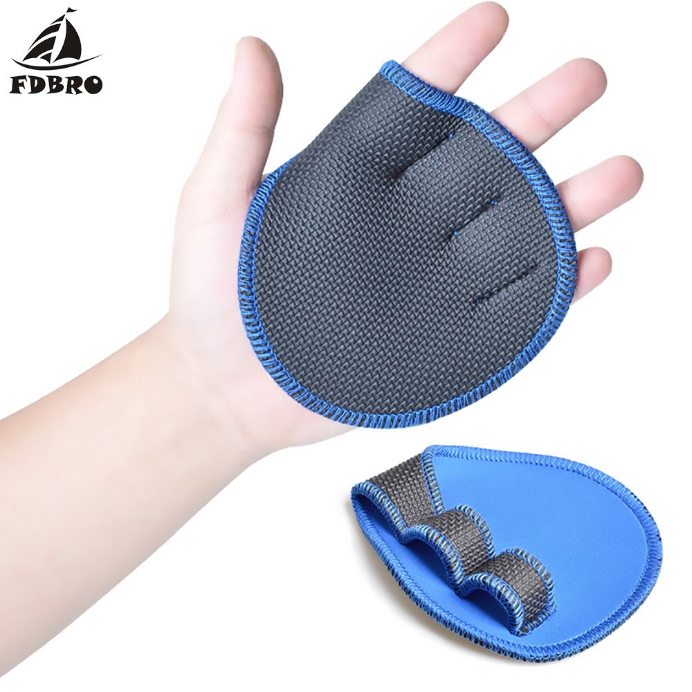 Fitness Sport Hantel Griffe Pads Turnhalle bankdrücken Übungen Hand Palme Schutz unisex Anti Schleudern Gewichtheben Ausbildung Handschuhe: Blau