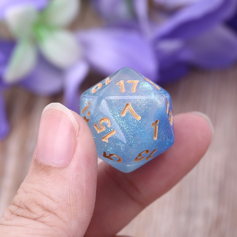 7 stücke D20 polyedrisch Würfel funkeln Doppel Farben 20 Seitige Würfel Tisch Brettspiel