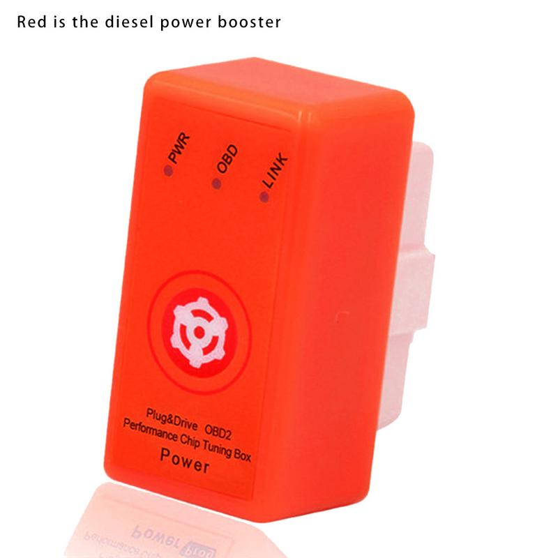 Brændstoføkonomiser plug and drive superobd 2 ydeevne chip tuning box til benzinbiler: Rød
