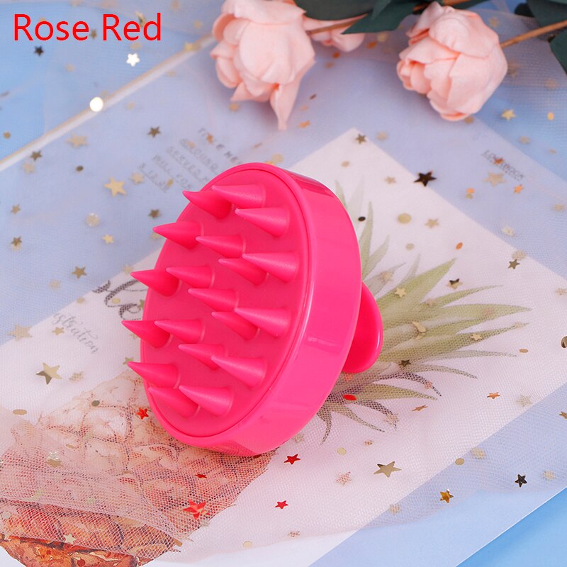 Massage Borstel Haar Wassen Brush Kop Lichaam Douche Massager Kam Siliconen Acupunt Hoofd Meridiaan Ontspannende Massage Kam Gereedschap: 4