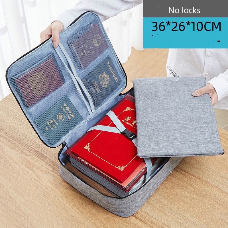 Large Capacity Document Storage Bag Box Waterproof Document Bag Organizer Papers Storage Pouch Travel File Bag: C