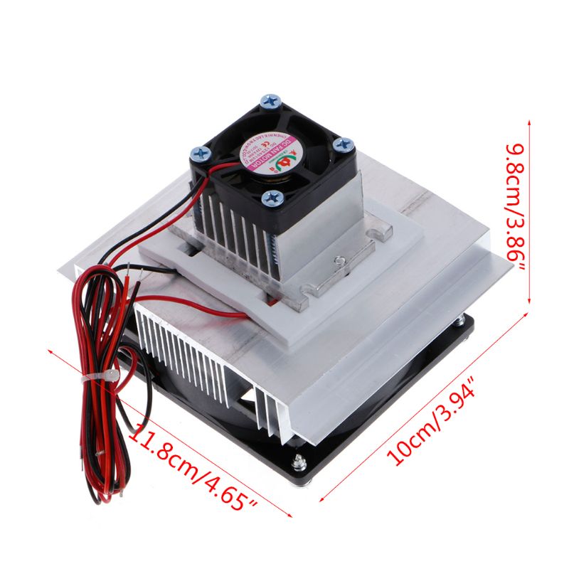 12V Thermoelectric Cooler Refrigeration Semiconductor Cooling Sy stem Kit Cooler Fan Finished Kit Computer Components