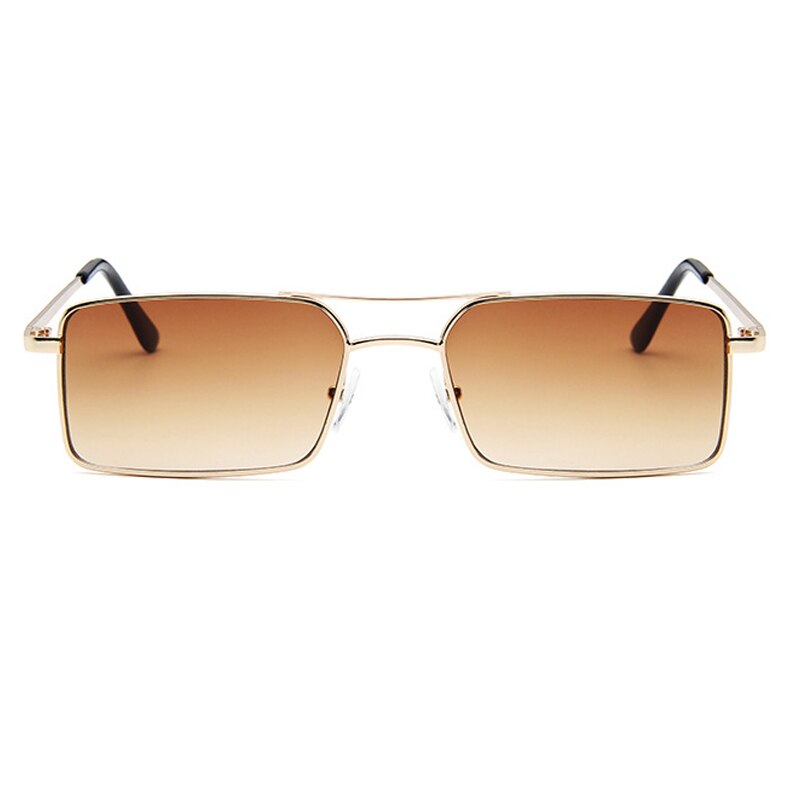 Oec cpo vintage firkantet metal steampunk solbriller damemærke metal punk solbriller kører mænd oculos de sol  o156: C7 guld-brune