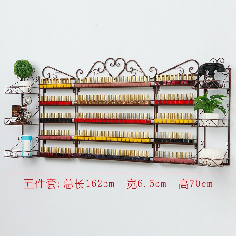 Multi-Lagen Opslag Muur Manicure Cosmetica Display Stand Moderne Metalen Nagellak Organizer Opslag Rack Plank Voor Muur