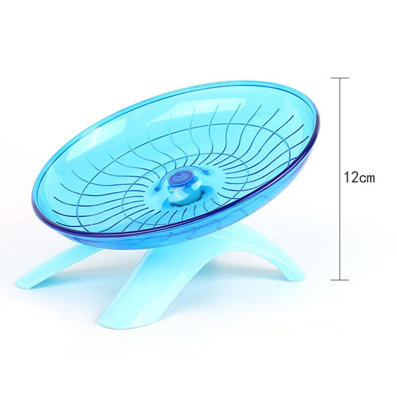 Disco volante silenzioso per criceto con ruota per esercizi silenziosi per criceti gerbilli topi riccio e altri piccoli animali domestici criceto disco da corsa: blue