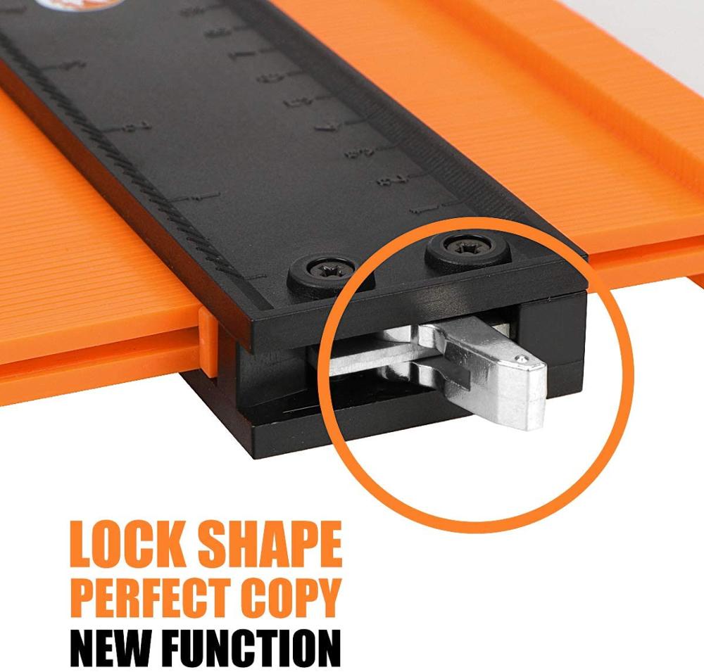 Saker Contour Gauge Profile Tool Adjustable Lock Precisely Copy Irregular Shape Duplicator DIY Handyman Construction Marke Ruler