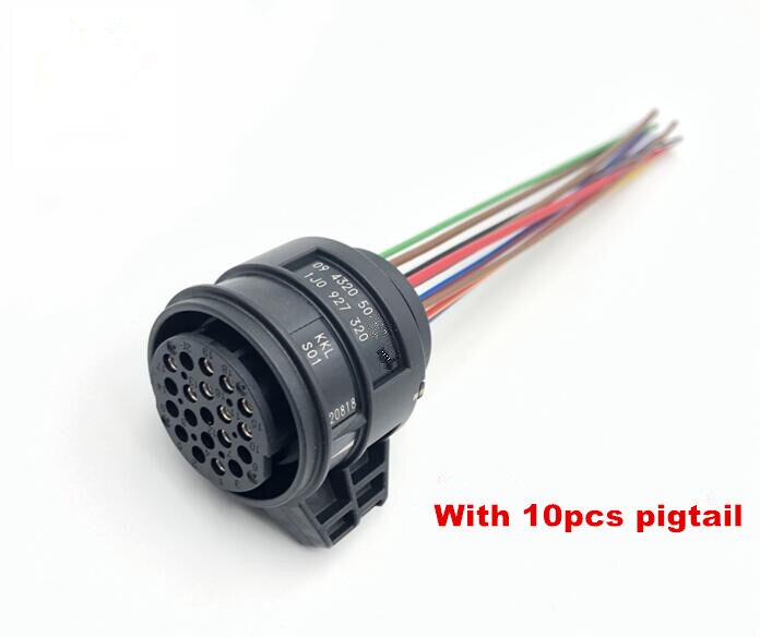 20 Pin 02E Gearbox Plug 6 Speed DSG Gearbox Valve Body Connector With 10pcs or 20pcs Pigtail For VW Passat Touran 1J0 927 320