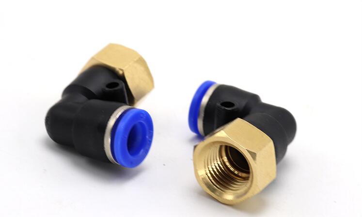 1pcs L Shaped Pneumatic Fitting PLF16-04 Pneumatic quick plunger pipe joint PLF internal thread elbow