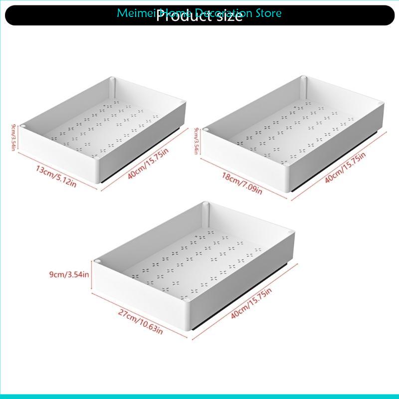 H7BF Cabinet Storage Organizers with Pull Out Drawers Versatile Pull Out Kitchen Drawer Organizers Cabinets Dishes Holder