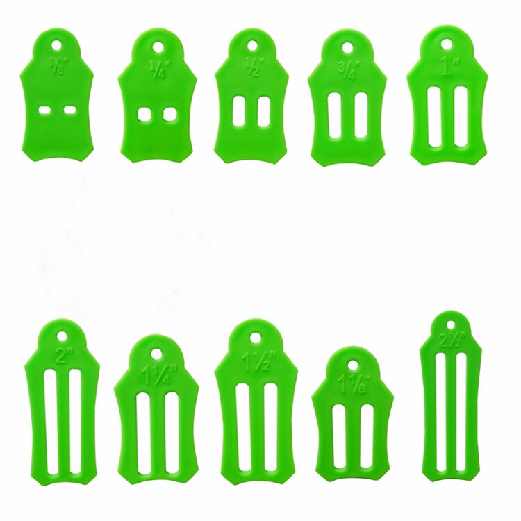 10 Stuks Multi-Maten Vouwen Stof En Vertekenende Strips Roll Tool Set Met 40 Stuks Van Multi-Kleur quilten Pins: Green kit