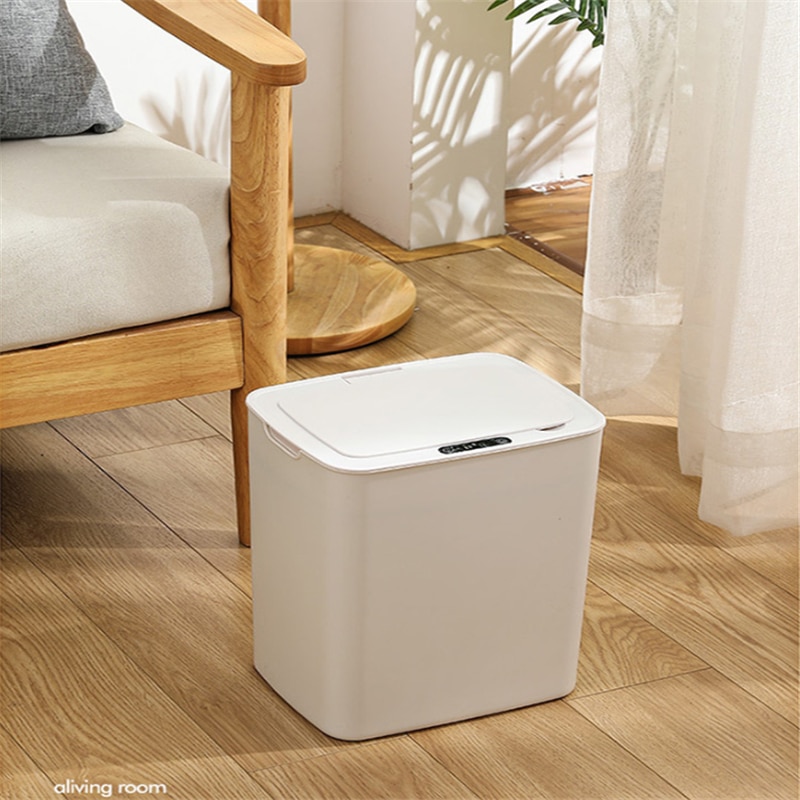 Universal Intelligent Induction Trash Can with Lid Fully Automatic Induction Electric Home Large Trash Can