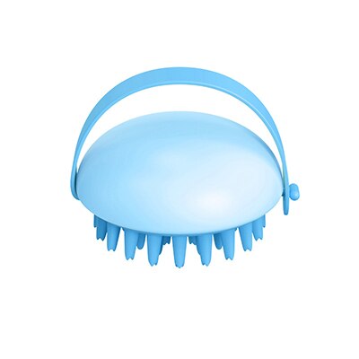 Siliconen Hoofd Body Hoofdhuid Massage Borstel Siliconen Shampoo Borstel Haar Wassen Kam Douche Borstel Bad Spa Massage Borstel Haar Borstel: Blue