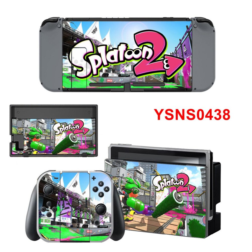 Splatoon 2 Aufkleber Nintend Schalter Haut NS Konsole Controller Vinyl Skins Decals Aufkleber Spiel Abdeckung Für NS