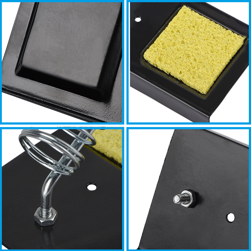 WMORE soldering iron Stand Holder with Cleaning Sponge Metal Pads Generic High Temperature Resistance welding solder iron stand